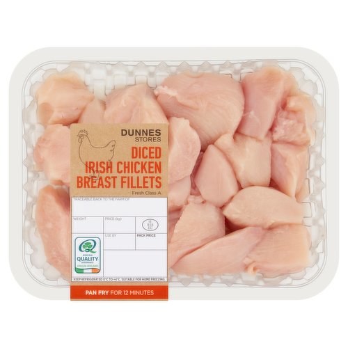 Dunnes Stores Diced Irish Chicken Breast Fillets 450g