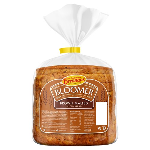 Brennans Bloomer Brown Malted Sliced Bread 400g