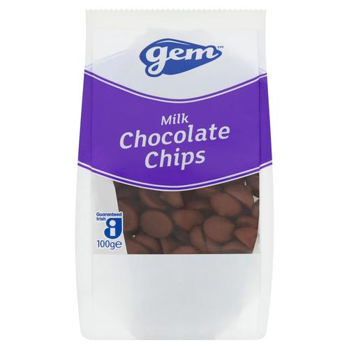 Gem Milk Chocolate Chips 100g