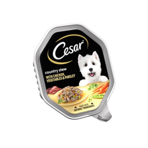 Cesar Country Stew Adult Wet Dog Food Tray Chicken & Veg in Gravy 150g