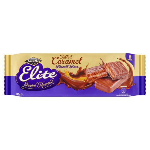 Jacobs Elite Special Moments Salted Caramel Biscuit Bars 145g