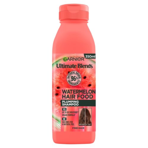 Garnier Ultimate Blends Plumping Hair Food Watermelon Shampoo for Fine Hair 350ml