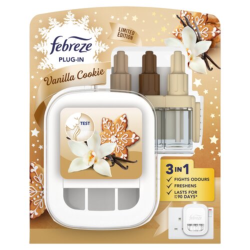 Febreze 3Volution Air Freshener Plug In Starter Kit Vanilla Cookie 20ML -  Dunnes Stores