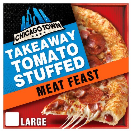 Chicago Town Takeaway Stuffed Crust Magnificent Meat Feast Large Pizza 640g