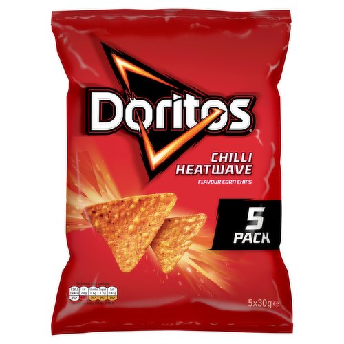 Doritos Chilli Heatwave Multipack Tortilla Chips Crisps 5 x 30g