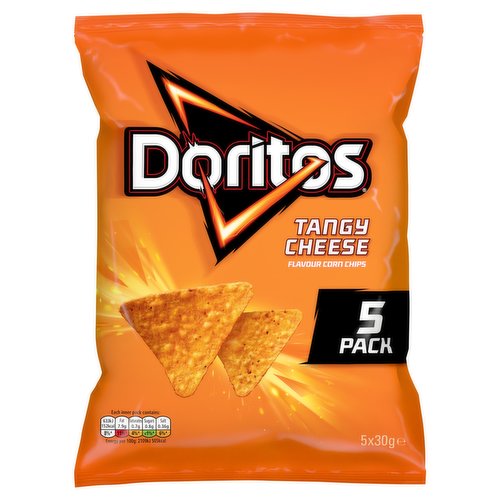 Doritos Tangy Cheese Multipack Tortilla Chips Crisps 5x30g