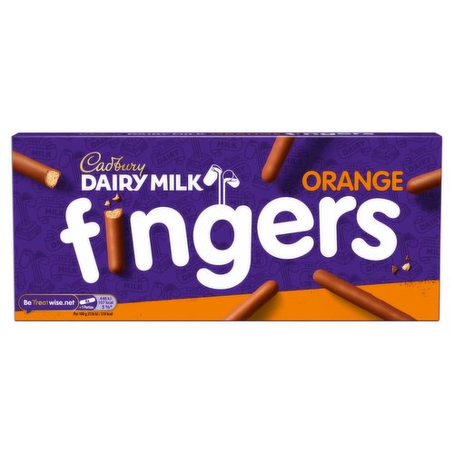 Cadbury Dairy Milk Fingers Orange Chocolate Biscuits 114g