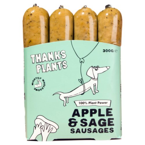 Thanks Plants Apple & Sage Sausages 300g