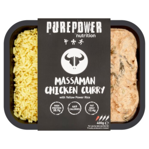 PUREPOWER Nutrition Massaman Chicken Curry with Yellow Rice 400g