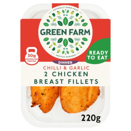 Green Farm Dinner 2 Chilli & Garlic Chicken Breast Fillets 220g