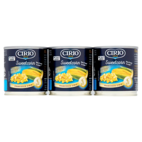 Cirio Sweetcorn No Salt 3 x 160g (case of 8)