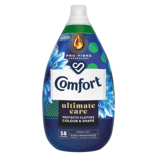 Comfort  Ultra-Concentrated Fabric Conditioner Ultimate Care Fresh Sky 870 ml (58 washes) 