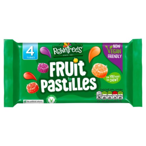 Rowntree's Fruit Pastilles Vegan Friendly Sweets Multipack 42.8g 4 Pack