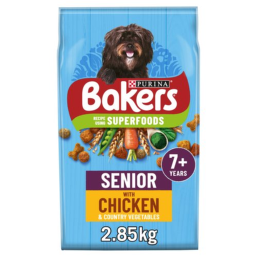 BAKERS Senior Chicken with Vegetables Dry Dog Food 2.85kg