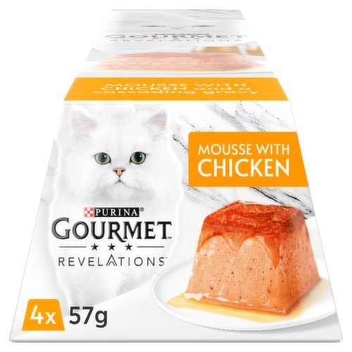 GOURMET Revelations Mousse Chicken Wet Cat Food 4x57g