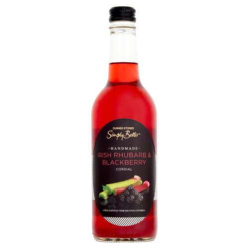 Dunnes Stores Simply Better Handmade Irish Rhubarb & Blackberry Cordial 500ml