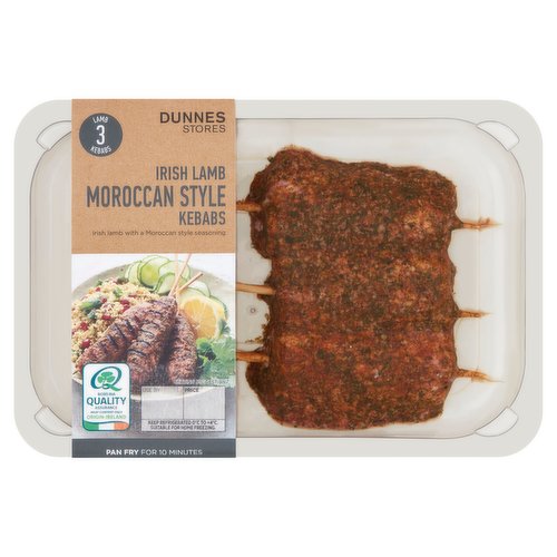 Dunnes Stores 3 Irish Lamb Moroccan Style Kebabs 225g