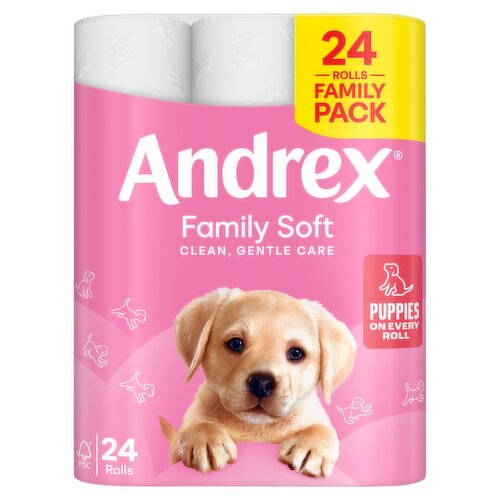 Andrex Gentle Clean Toilet Tissue 24 Rolls