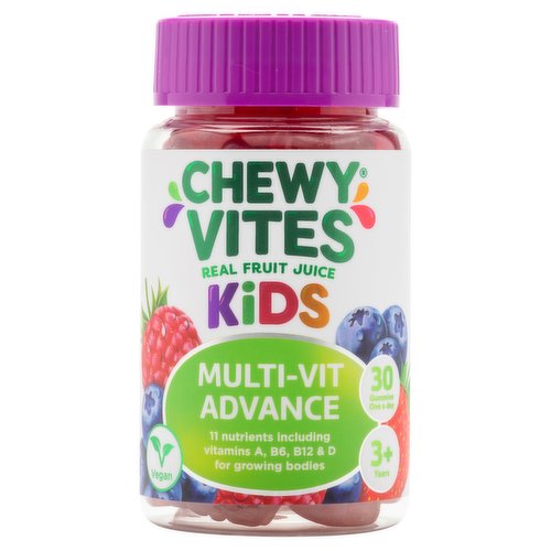 Chewy Vites Kids Multi-Vit Advance 30 Gummies One a Day 3+ Years