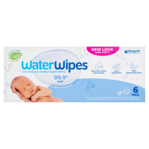 WaterWipes 340 Baby Wipes 6 Pack