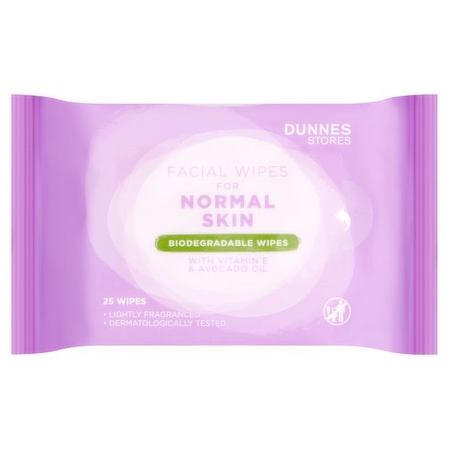 Dunnes Stores 25 Facial Wipes for Normal Skin