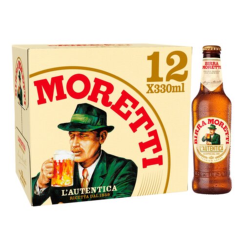 Birra Moretti Genuine Italian Premium Lager 12 x 330 ml bottle