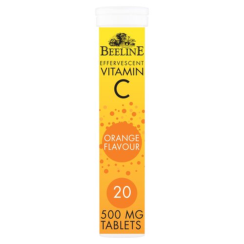 Beeline Effervescent Vitamin C Orange Flavour 500mg 20 Tablets