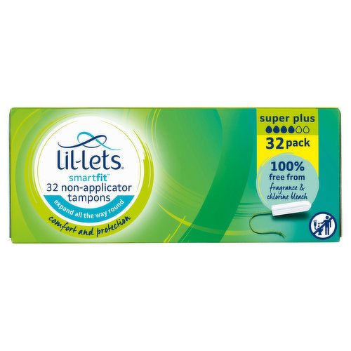 Lil-Lets Smartfit 32 Non-Applicator Tampons Super Plus