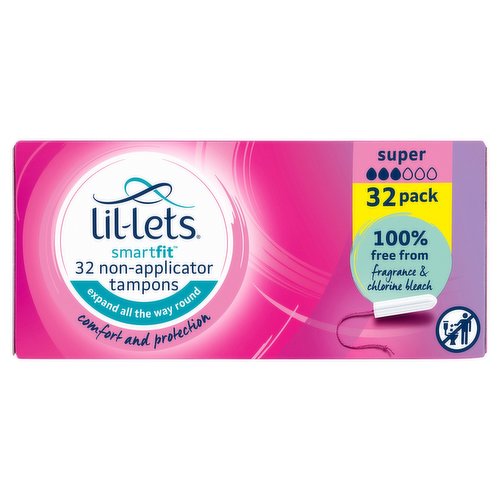 Lil-Lets Smartfit 32 Super Non-Applicator Tampons