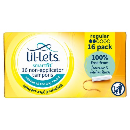 Lil-Lets Smartfit 16 Non-Applicator Tampons Regular