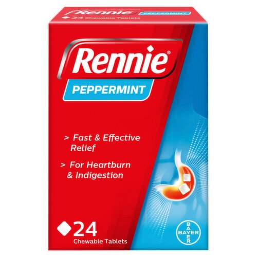 Rennie Peppermint 24 Chewable Tablets