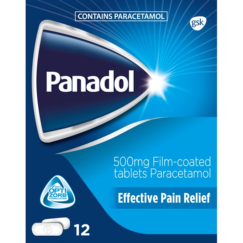 Panadol 500mg Film-Coated Tablets 12 Tablets