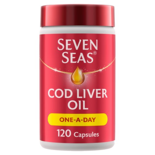 Seven Seas Omega-3 Fish Oil Plus Cod Liver Oil 120 Capsules