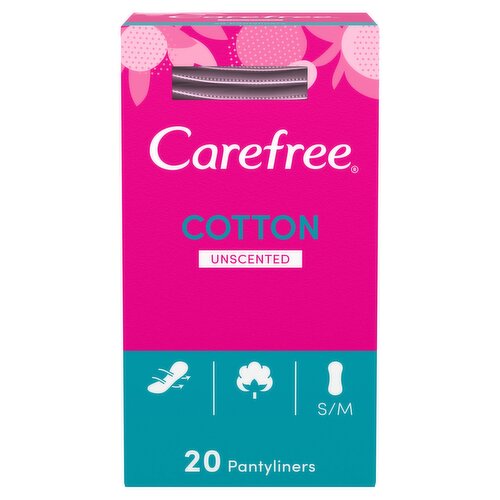 Carefree® Cotton Unscented Pantyliners 20ct