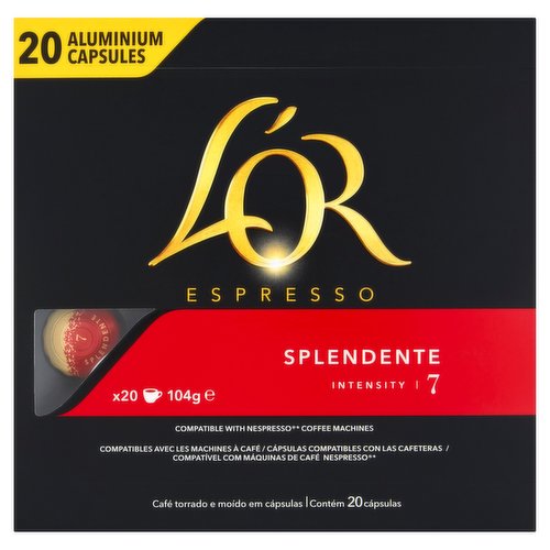 L'OR Espresso Splendente Coffee Pods X20 Intensity 7