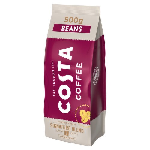 Costa Coffee Whole Beans Signature Blend Medium Roast Coffee Beans 500g