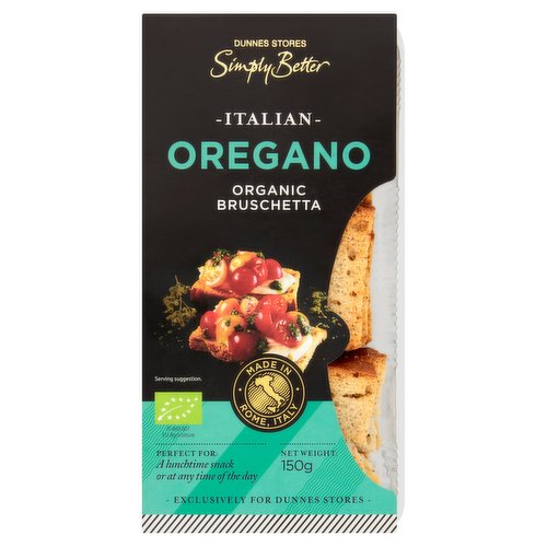 Dunnes Stores Simply Better Italian Oregano Organic Bruschetta 150g