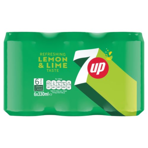 7UP Refreshing Lemon & Lime Taste 6 x 330ml