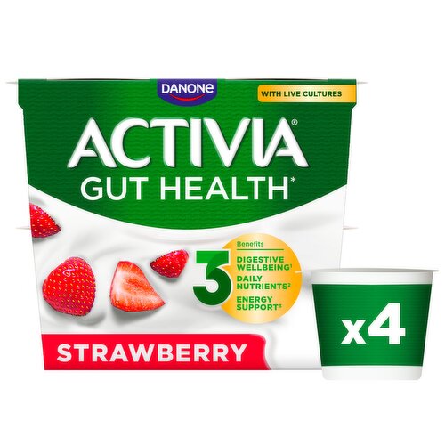 Activia Strawberry Gut Health 4 x 115g