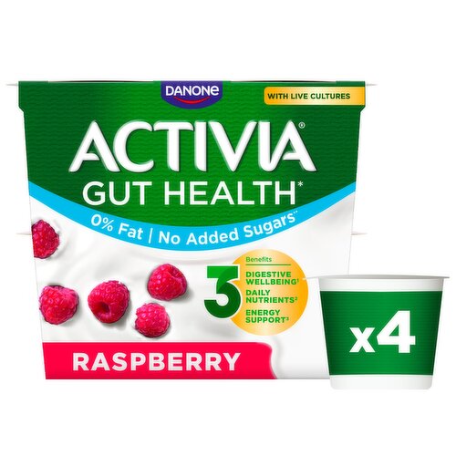 Activia Raspberry Gut Health 4 x 115g (460g)