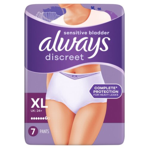 Always Discreet Incontinence Pants Plus XL x7 - Dunnes Stores