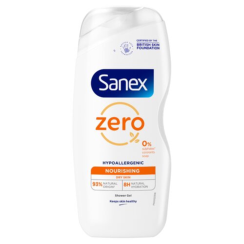 Sanex Zero% Hypoallergenic Nourishing Shower Gel 225ml