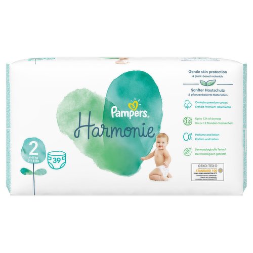 PAMPERS Baby Dry Taille 2, 3-6kg, 33 couches