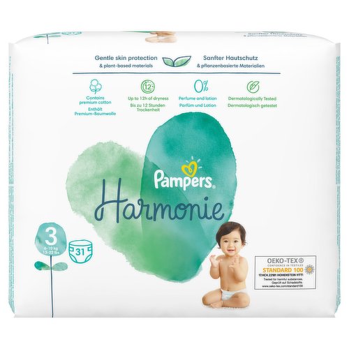 Pampers Harmonie Size 3, 31 Nappies, 6-10kg