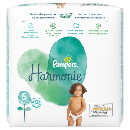 Pampers Harmonie Size 5, 24 Nappies, 11-16kg