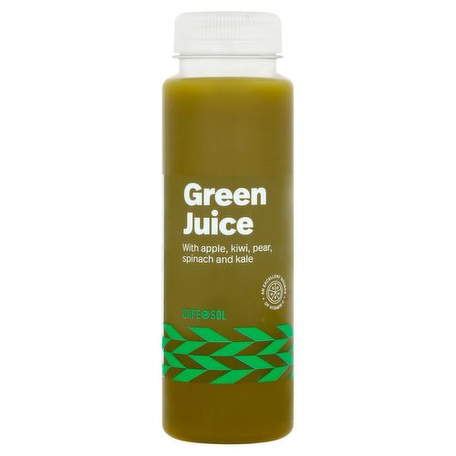 Cold pressed apple, pear, banana, kiwi, spinach, lemon and kale juice. Processed using high pressure processing (HPP).<br/><br/><b>Nutritional Claims</b><br/>Source of Vitamin C<br/><br/><b>Features</b><br/>With apple, kiwi, pear, spinach and kale<br/>An Excellent Source of Vitamin C<br/>Suitable for vegetarians & vegans<br/><br/><b>Lifestyle</b><br/>Suitable for Vegans<br/>Suitable for Vegetarians<br/><br/><b>Pack Size</b><br/>250ml ℮<br/><br/><br/><b>Ingredients</b><br/>Apple Juice (39%)<br/>Pear Purée (20%)<br/>Apple Pomace (16%)<br/>Spinach (10%)<br/>Banana Pulp<br/>Kiwi Fruit (4.0%)<br/>Lemon Juice<br/>Kale (1.0%)<br/>Antioxidant: Ascorbic Acid<br/><br/><b>Storage Type</b><br/>Chilled<br/><br/><b>Storage and Usage Statements</b><br/>Keep Refrigerated<br/><br/><b>Storage</b><br/>Keep refrigerated 0°C to +4°C<br/>
Best Before: See cap, consume within 24 hours of opening and by 'best before' date.<br/><br/><b>Storage Conditions</b><br/>Min Temp °C 0<br/>Max Temp °C 4<br/><br/><b>Preparation and Usage</b><br/>Serve chilled. Shake well before opening.<br/>
This product may separate naturally.<br/>
Flavour and appearance may vary with the season.<br/><br/>Country of Origin - Ireland<br/><br/><b>Origin</b><br/>Produced in Ireland<br/><br/><b>Company Name</b><br/>Dunnes Stores<br/><br/><b>Company Address</b><br/>46-50 South Great George's Street,<br/>
Dublin 2.<br/>
<br/>
Store 3,<br/>
Forestside S.C,<br/>
Upr Galwally Rd,<br/>
Belfast,<br/>
BT86FX.<br/><br/><b>Durability after Opening</b><br/>Consume Within - Hours - 24<br/><br/><b>Return To</b><br/>Dunnes Stores,<br/>
46-50 South Great George's Street,<br/>
Dublin 2.<br/>
<br/>
Dunnes Stores,<br/>
Store 3,<br/>
Forestside S.C,<br/>
Upr Galwally Rd,<br/>
Belfast,<br/>
BT86FX.<br/>