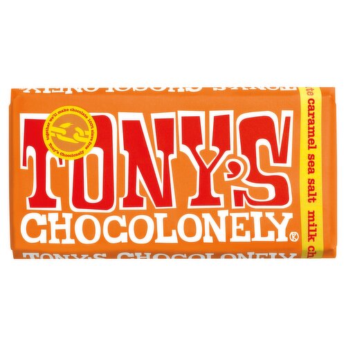 Tony's Chocolonely Fairtrade Milk Chocolate Caramel Sea Salt 180g