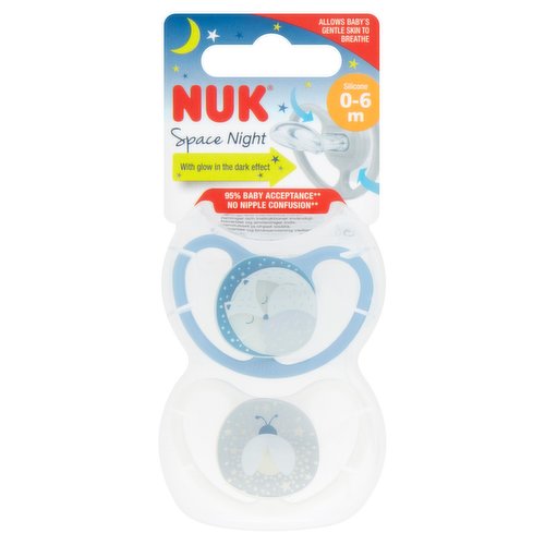 NUK Space Night Silicone 0-6m