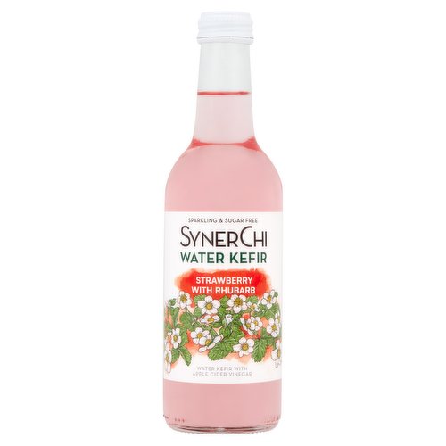 SynerChi Water Kefir Strawberry with Rhubarb 330ml