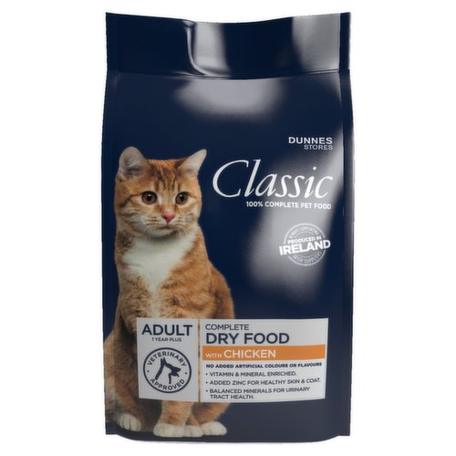 Dunnes Stores Classic Complete Cat Food with Chicken Adult 1 Years 2kg